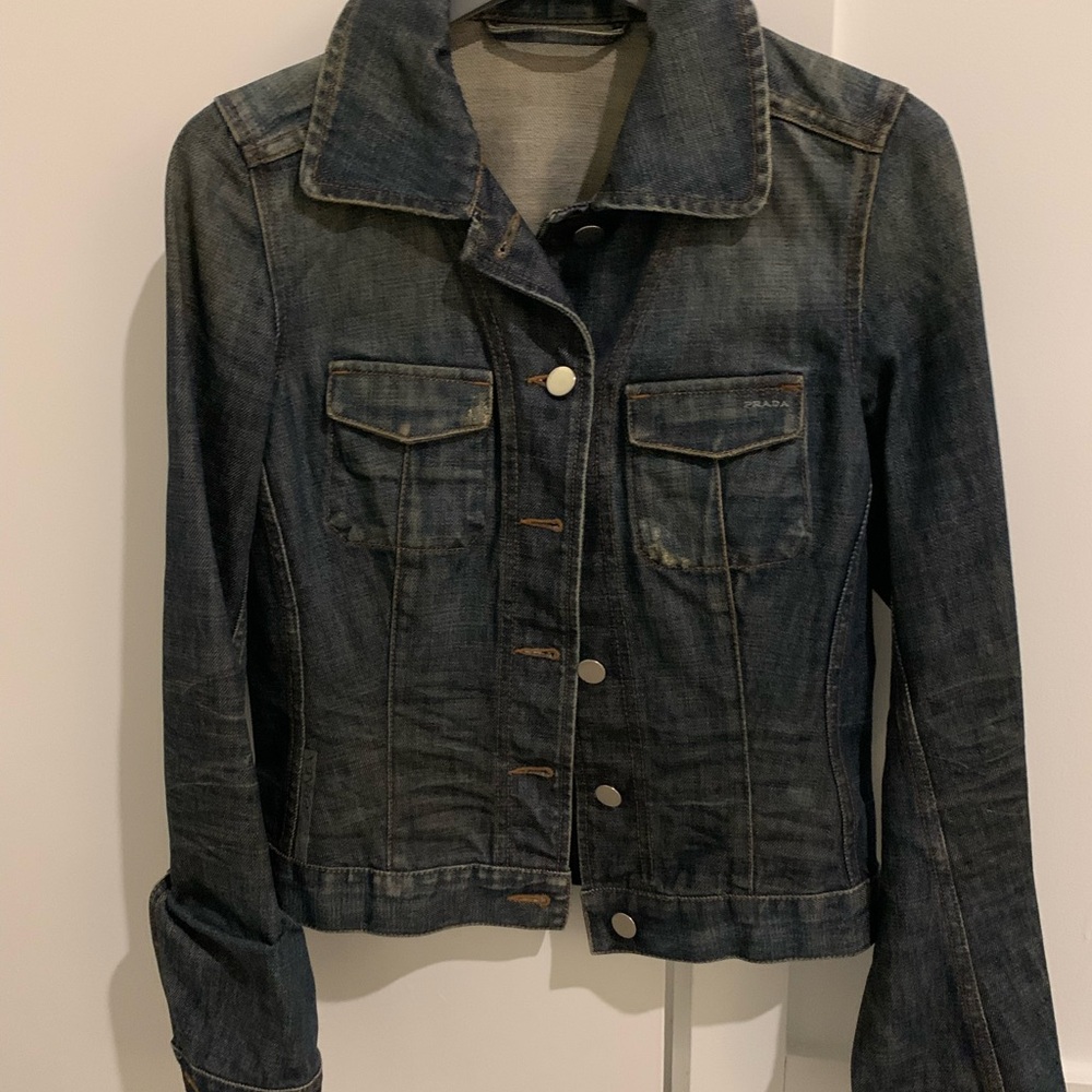 Zara Women's Jean Jacket - Dark Blue